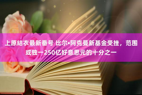 上原結衣最新番号 比尔•阿克曼新基金受挫，范围或独一250亿好意思元的十分之一