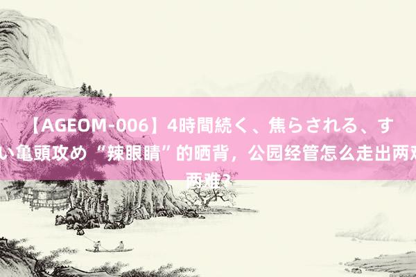 【AGEOM-006】4時間続く、焦らされる、すごい亀頭攻め “辣眼睛”的晒背，公园经管怎么走出两难？