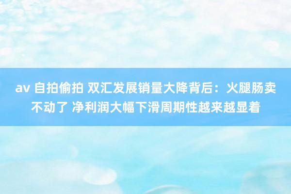 av 自拍偷拍 双汇发展销量大降背后：火腿肠卖不动了 净利润大幅下滑周期性越来越显着