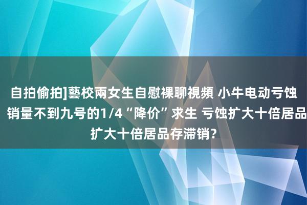 自拍偷拍]藝校兩女生自慰裸聊視頻 小牛电动亏蚀再扩大：销量不到九号的1/4“降价”求生 亏蚀扩大十倍居品存滞销？