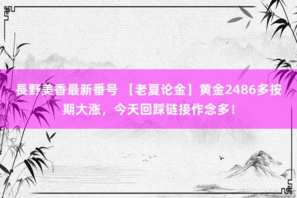 長野美香最新番号 【老夏论金】黄金2486多按期大涨，今天回踩链接作念多！